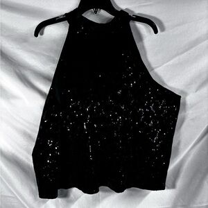 Worthington Sparkling Black Crop Top